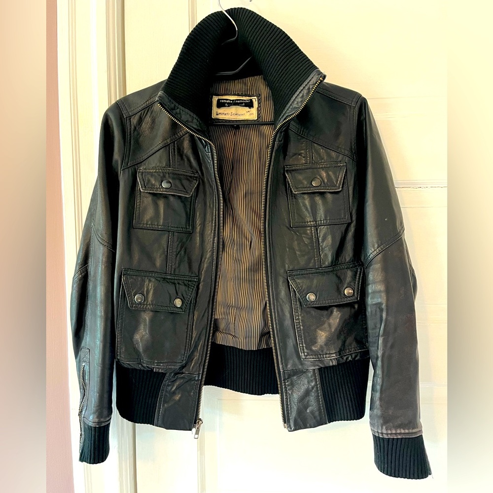 Leather Bomber Jacket by Remake Remodel LTD edition 19/20